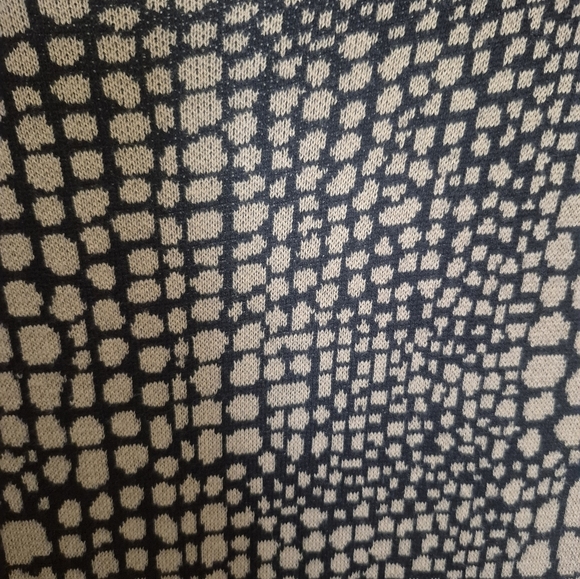 Luxe By Carmen Marc Valvo 1X Animal Print Fit & Flare Sweater Dress - Picture 6 of 6